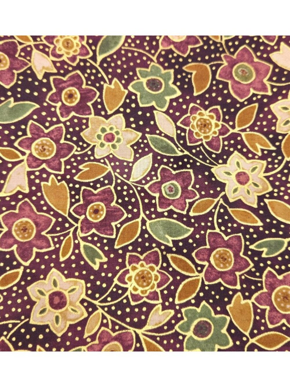 Mirage Floral Pattern Cotton Fabric RJR Fabrics 2009 Quilting Weight OOP 1 Yard